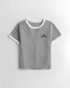 Hollister Waffle Ringer Graphic Tee - Naughty Panda Outlet