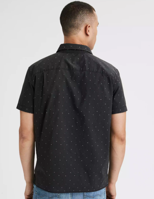 AE POPLIN SHORT SLEEVE BUTTON-UP SHIRT - Naughty Panda Outlet