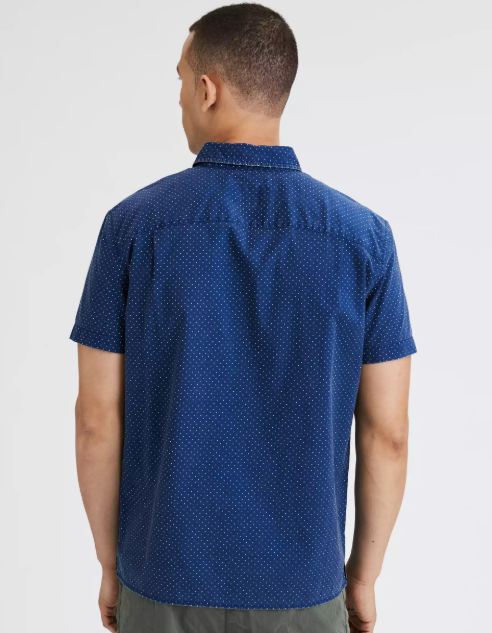 AE POPLIN SHORT SLEEVE BUTTON-UP SHIRT - Naughty Panda Outlet