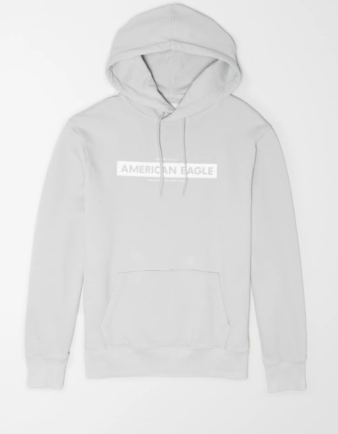 AE GARMENT-DYED GRAPHIC FLEECE HOODIE - Naughty Panda Outlet