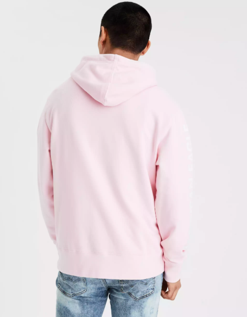 AE GARMENT-DYED GRAPHIC FLEECE HOODIE - Naughty Panda Outlet