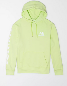 AE GARMENT-DYED GRAPHIC FLEECE HOODIE - Naughty Panda Outlet