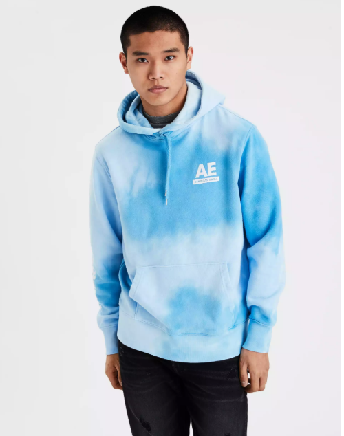 AE TIE-DYE GRAPHIC FLEECE HOODIE - Naughty Panda Outlet
