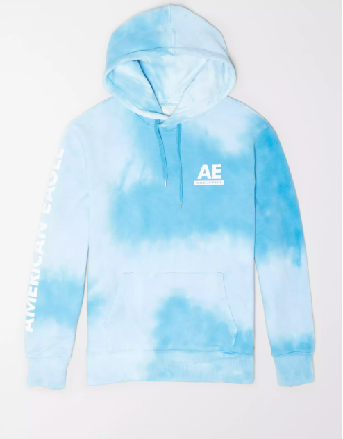 AE TIE-DYE GRAPHIC FLEECE HOODIE - Naughty Panda Outlet