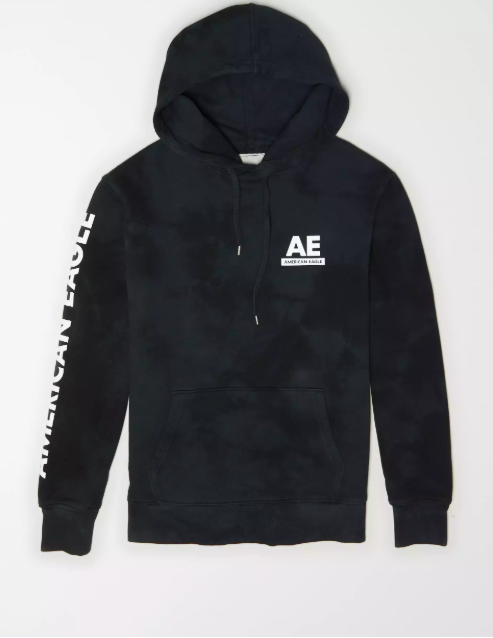 AE TIE-DYE GRAPHIC FLEECE HOODIE - Naughty Panda Outlet