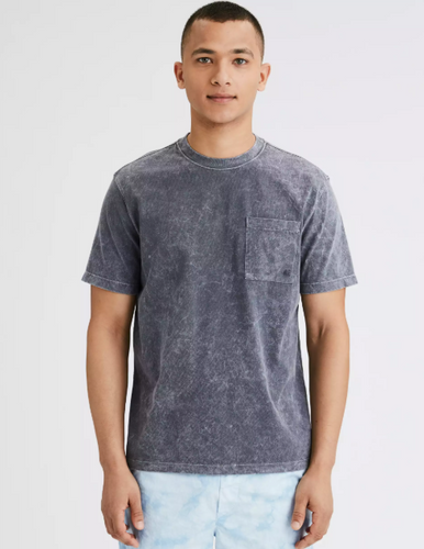 AE VINTAGE WASH DYE EFFECT POCKET T-SHIRT - Naughty Panda Outlet