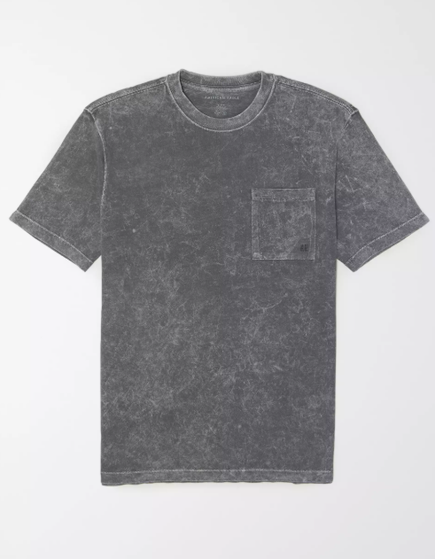 AE VINTAGE WASH DYE EFFECT POCKET T-SHIRT - Naughty Panda Outlet
