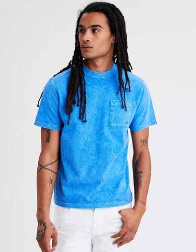 AE VINTAGE WASH DYE EFFECT POCKET T-SHIRT - Naughty Panda Outlet