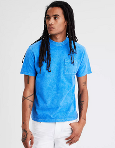 AE VINTAGE WASH DYE EFFECT POCKET T-SHIRT - Naughty Panda Outlet