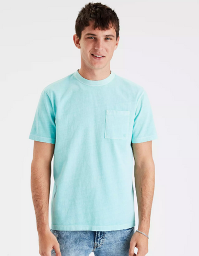 AE VINTAGE WASH DYE EFFECT POCKET T-SHIRT - Naughty Panda Outlet