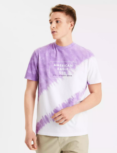 AE VINTAGE WASH TIE-DYE GRAPHIC T-SHIRT - Naughty Panda Outlet