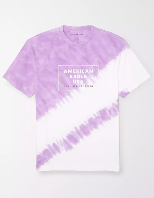 AE VINTAGE WASH TIE-DYE GRAPHIC T-SHIRT - Naughty Panda Outlet