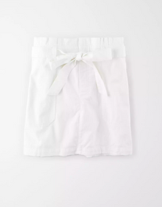 AE HIGH-WAISTED DENIM PAPERBAG MINI SKIRT - Naughty Panda Outlet