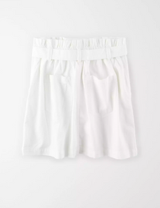 AE HIGH-WAISTED DENIM PAPERBAG MINI SKIRT - Naughty Panda Outlet