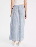 AE HIGH-WAISTED FLORAL SLIT MIDI SKIRT - Naughty Panda Outlet