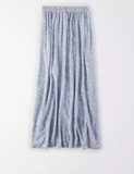 AE HIGH-WAISTED FLORAL SLIT MIDI SKIRT - Naughty Panda Outlet