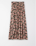 AE HIGH-WAISTED FLORAL SLIT MIDI SKIRT - Naughty Panda Outlet