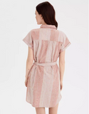 AE SHORT SLEEVE BUTTON FRONT SHIRT DRESS - Naughty Panda Outlet