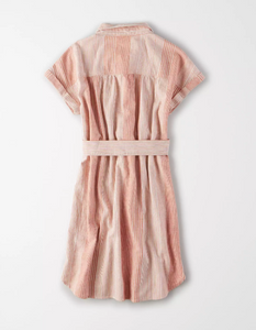 AE SHORT SLEEVE BUTTON FRONT SHIRT DRESS - Naughty Panda Outlet