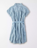AE SHORT SLEEVE BUTTON FRONT SHIRT DRESS - Naughty Panda Outlet