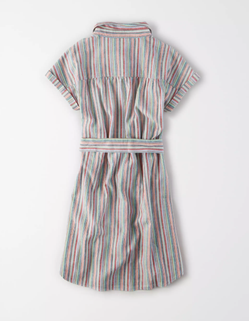 AE SHORT SLEEVE BUTTON FRONT SHIRT DRESS - Naughty Panda Outlet