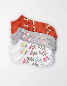 AE NATURE ANKLE SOCKS 3-PACK FEMALE - Naughty Panda Outlet
