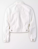 AE CROPPED WHITE DENIM JACKET - Naughty Panda Outlet