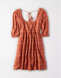 AE PUFF SLEEVE BABYDOLL DRESS - Naughty Panda Outlet