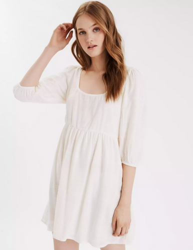 AE PUFF SLEEVE BABYDOLL DRESS - Naughty Panda Outlet