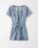 AE TIE FRONT UTILITY ROMPER - Naughty Panda Outlet