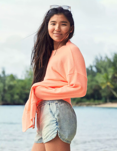 AE AERIE CHAMBRAY SHORT - Naughty Panda Outlet