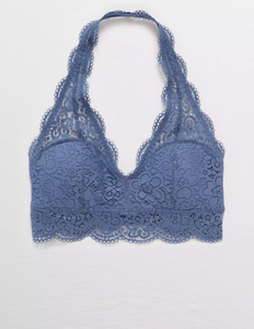 AE AERIE WILDFLOWER LACE PADDED HALTER BRALETTE - Naughty Panda Outlet