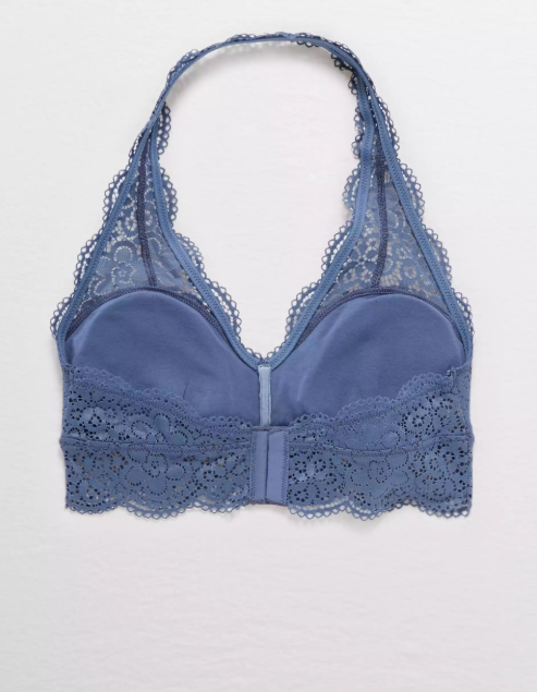 AE AERIE WILDFLOWER LACE PADDED HALTER BRALETTE - Naughty Panda Outlet