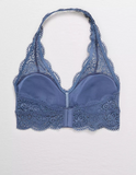 AE AERIE WILDFLOWER LACE PADDED HALTER BRALETTE - Naughty Panda Outlet