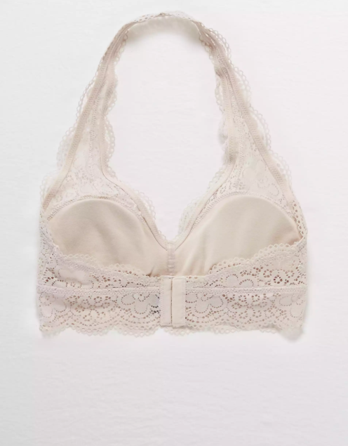 AE AERIE WILDFLOWER LACE PADDED HALTER BRALETTE - Naughty Panda Outlet