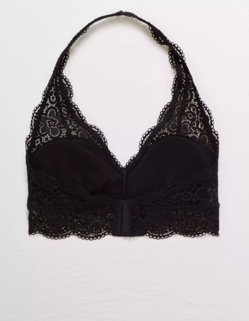 AE AERIE WILDFLOWER LACE PADDED HALTER BRALETTE - Naughty Panda Outlet
