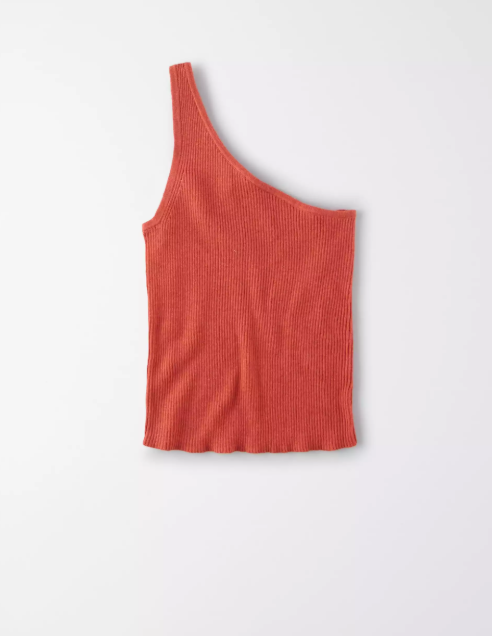 AE One Shoulder Sweater Tank Top - Naughty Panda Outlet