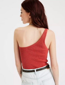 AE One Shoulder Sweater Tank Top - Naughty Panda Outlet